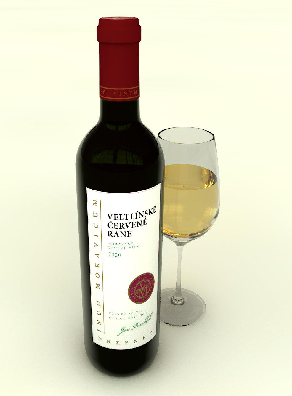 láhev a sklenka